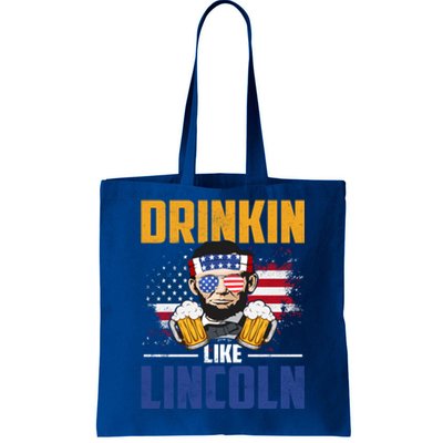 Ing Like Lincoln 4th Of July Abraham Merica Flag Gift Tote Bag