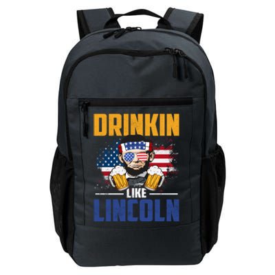 Ing Like Lincoln 4th Of July Abraham Merica Flag Gift Daily Commute Backpack