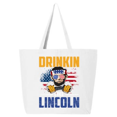 Ing Like Lincoln 4th Of July Abraham Merica Flag Gift 25L Jumbo Tote