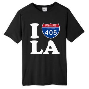 I Love La 405 Freeway Los Angeles Tall Fusion ChromaSoft Performance T-Shirt