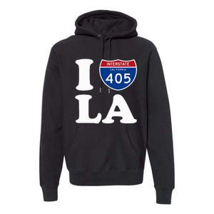 I Love La 405 Freeway Los Angeles Premium Hoodie