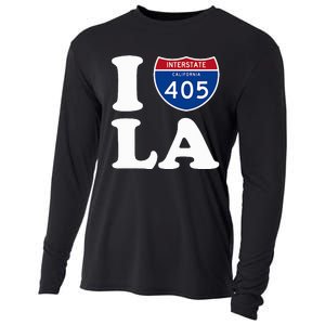 I Love La 405 Freeway Los Angeles Cooling Performance Long Sleeve Crew