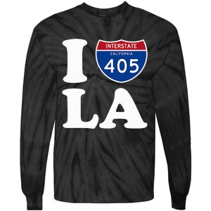 I Love La 405 Freeway Los Angeles Tie-Dye Long Sleeve Shirt