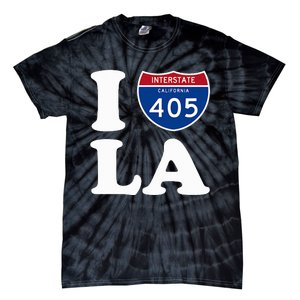 I Love La 405 Freeway Los Angeles Tie-Dye T-Shirt