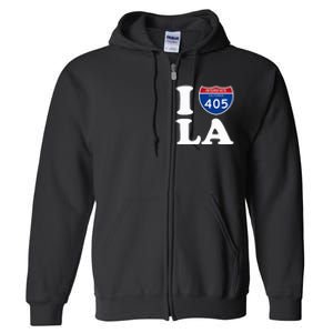 I Love La 405 Freeway Los Angeles Full Zip Hoodie