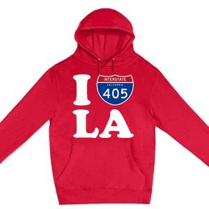 I Love La 405 Freeway Los Angeles Premium Pullover Hoodie