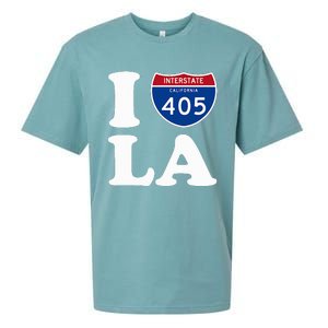 I Love La 405 Freeway Los Angeles Sueded Cloud Jersey T-Shirt