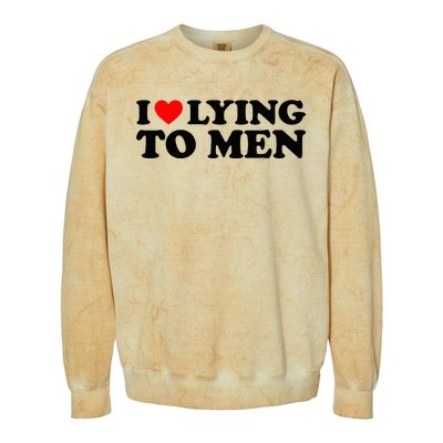 I Love Lying To M.E.N Colorblast Crewneck Sweatshirt