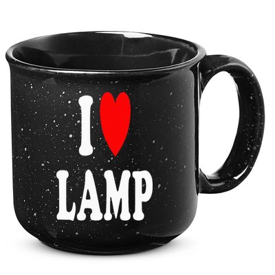 I Love Lamp Funny Light Shade Lampshade Candle Lantern Moth 15oz Campfire Ceramic Mug