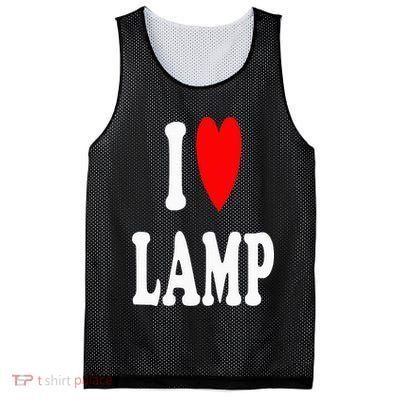 I Love Lamp Funny Light Shade Lampshade Candle Lantern Moth Mesh Reversible Basketball Jersey Tank