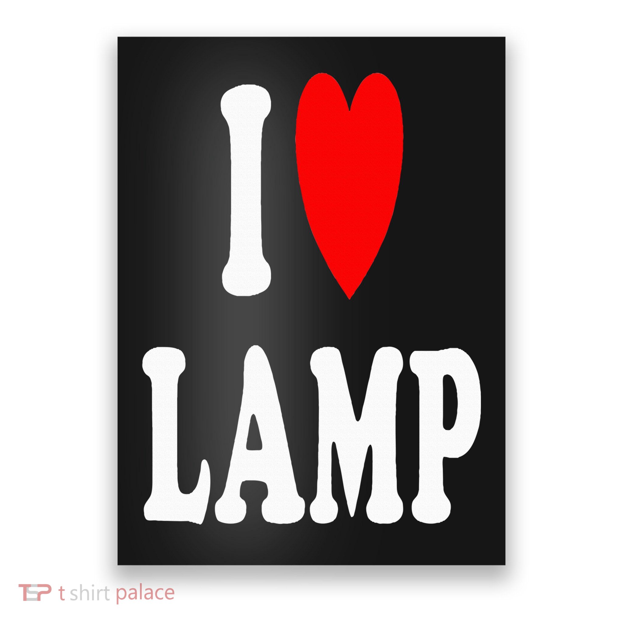 I Love Lamp Funny Light Shade Lampshade Candle Lantern Moth Poster
