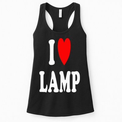 I Love Lamp Funny Light Shade Lampshade Candle Lantern Moth Womens Tank Top