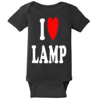 I Love Lamp Funny Light Shade Lampshade Candle Lantern Moth Baby Bodysuit
