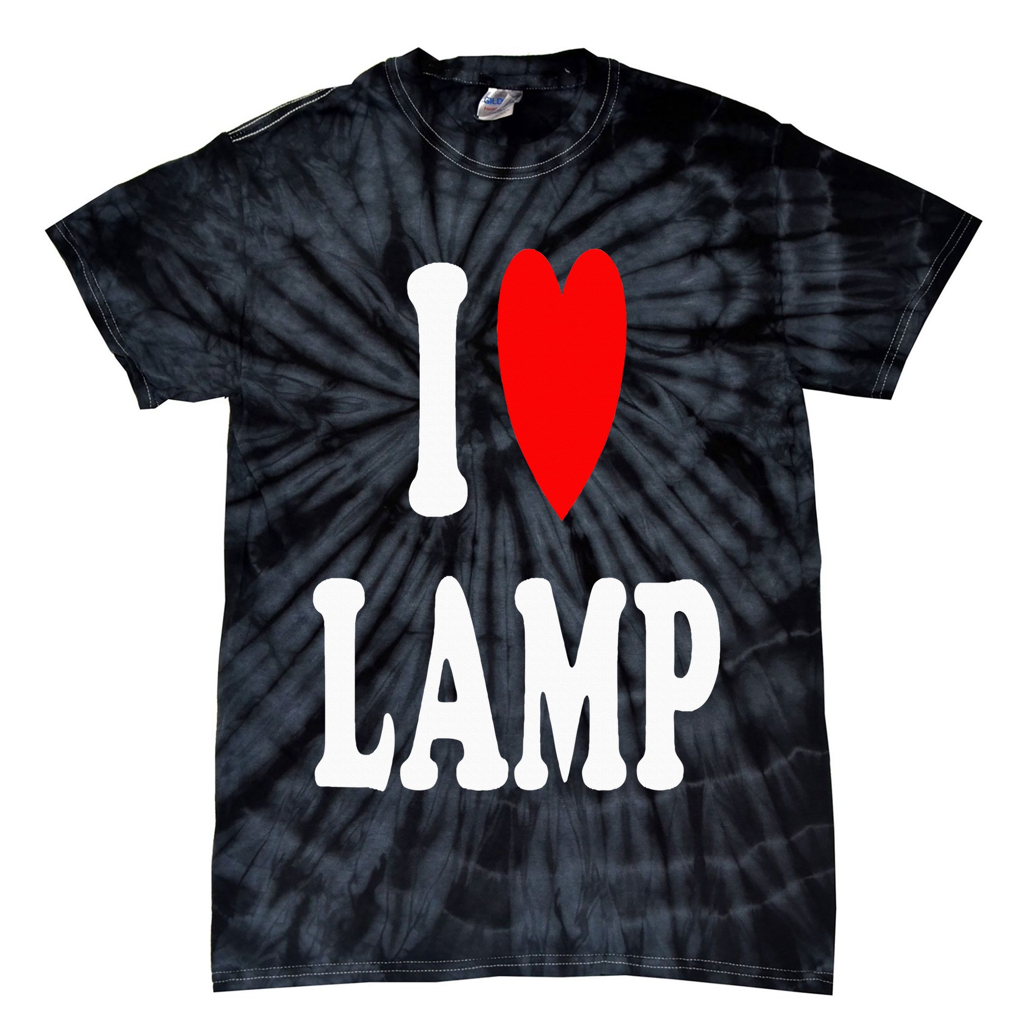 I Love Lamp Funny Light Shade Lampshade Candle Lantern Moth Tie-Dye T-Shirt