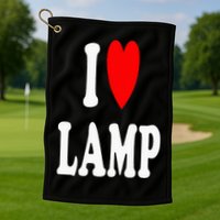 I Love Lamp Funny Light Shade Lampshade Candle Lantern Moth Golf Towel