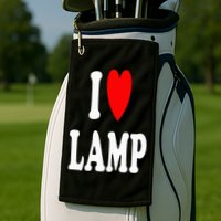 I Love Lamp Funny Light Shade Lampshade Candle Lantern Moth Golf Towel