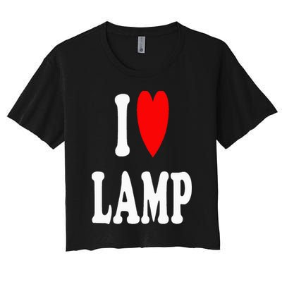 I Love Lamp Funny Light Shade Lampshade Candle Lantern Moth Crop Top