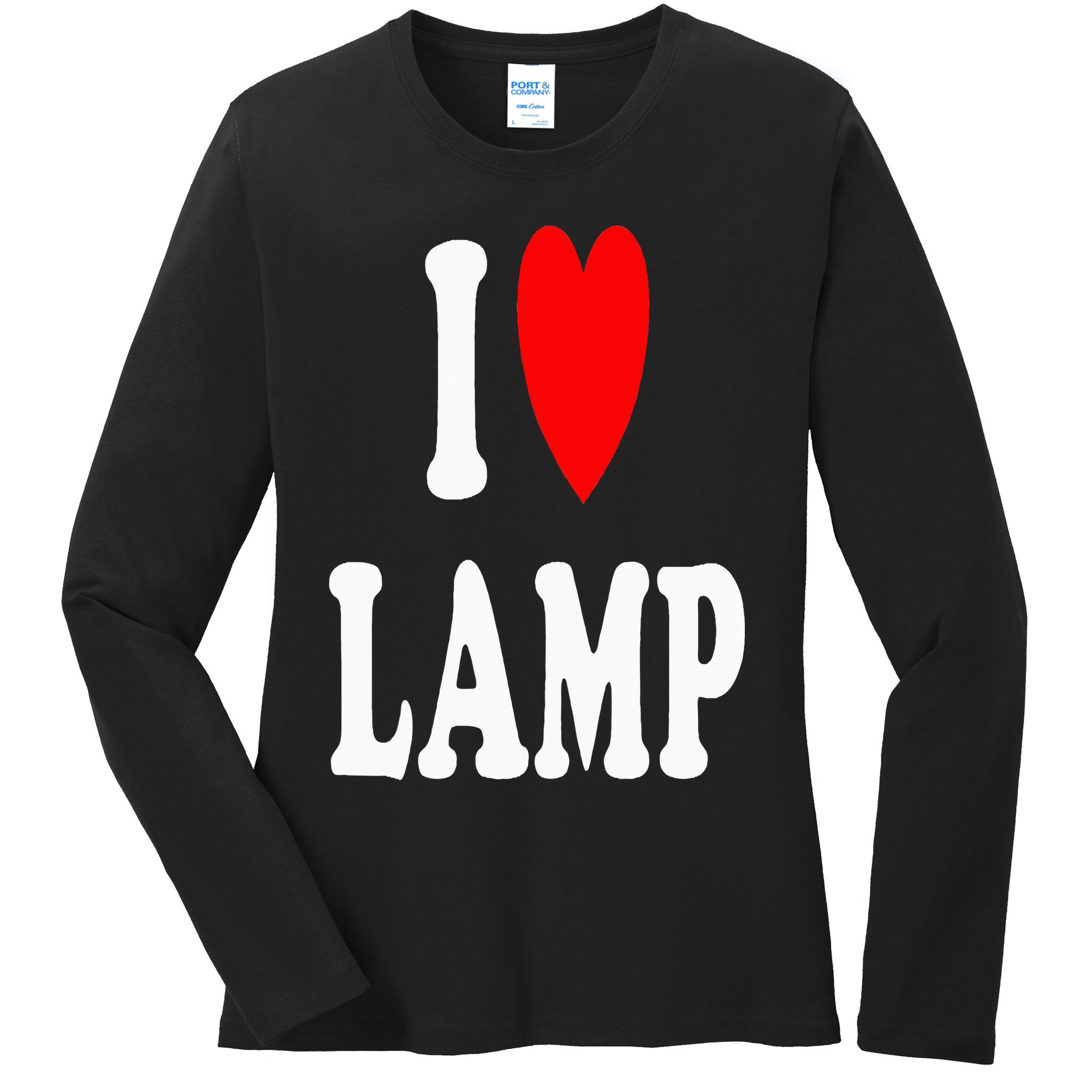 I Love Lamp Funny Light Shade Lampshade Candle Lantern Moth Ladies Long Sleeve Shirt