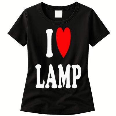 I Love Lamp Funny Light Shade Lampshade Candle Lantern Moth Womens T-Shirt