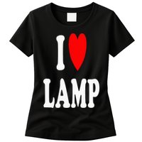 I Love Lamp Funny Light Shade Lampshade Candle Lantern Moth Womens T-Shirt