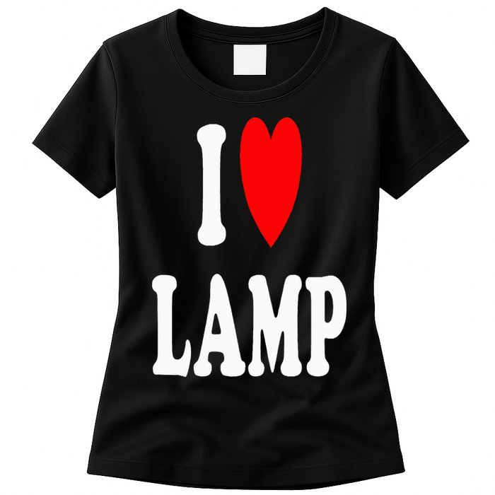 I Love Lamp Funny Light Shade Lampshade Candle Lantern Moth Womens T-Shirt