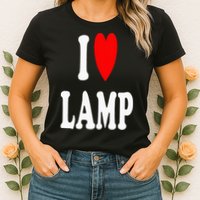 I Love Lamp Funny Light Shade Lampshade Candle Lantern Moth Womens T-Shirt