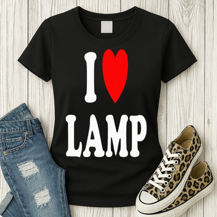 I Love Lamp Funny Light Shade Lampshade Candle Lantern Moth Womens T-Shirt