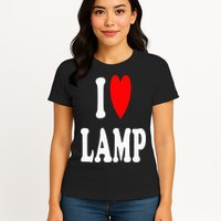 I Love Lamp Funny Light Shade Lampshade Candle Lantern Moth Womens T-Shirt