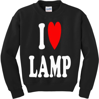 I Love Lamp Funny Light Shade Lampshade Candle Lantern Moth Kids Sweatshirt