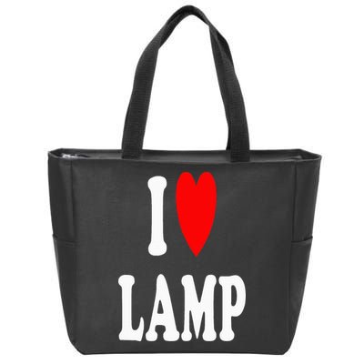 I Love Lamp Funny Light Shade Lampshade Candle Lantern Moth Zip Tote Bag