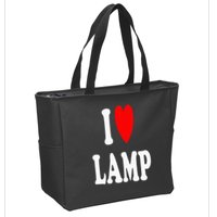 I Love Lamp Funny Light Shade Lampshade Candle Lantern Moth Zip Tote Bag