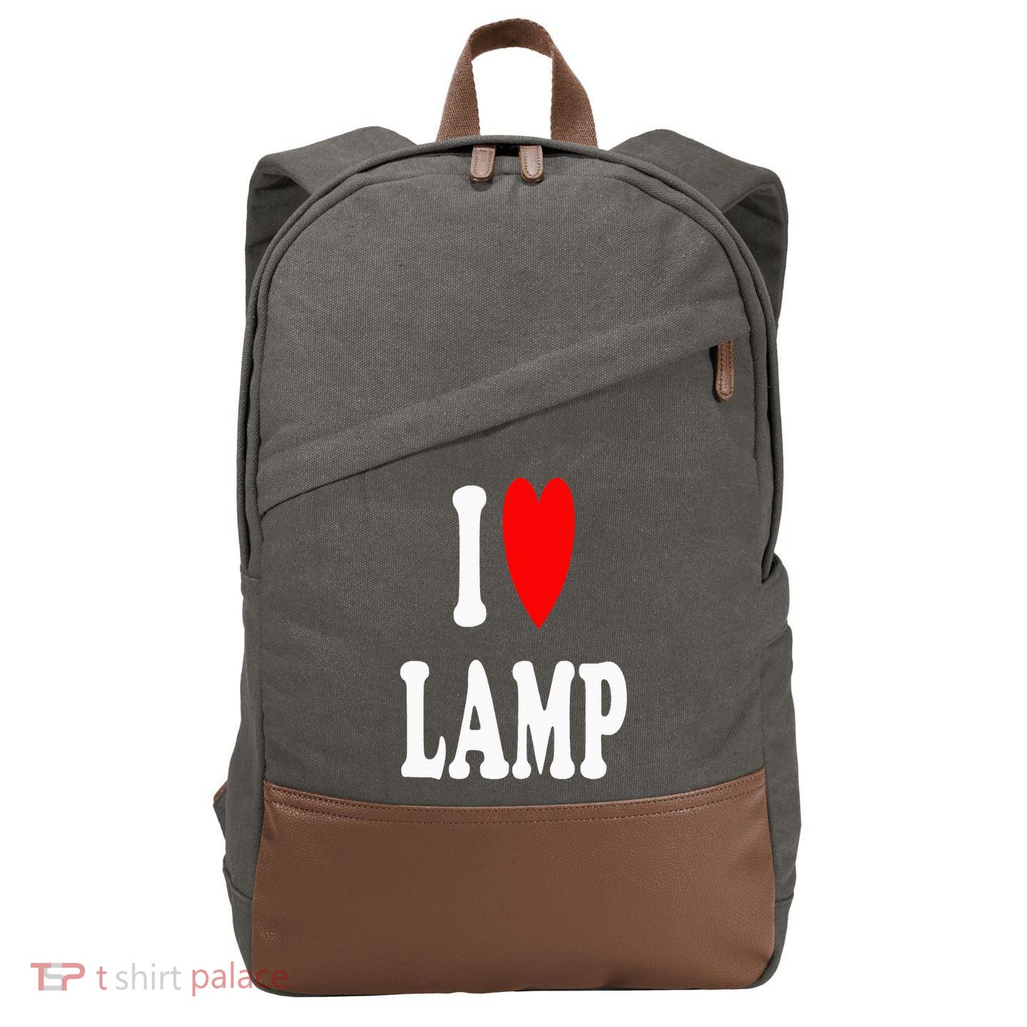 I Love Lamp Funny Light Shade Lampshade Candle Lantern Moth Cotton Canvas Backpack