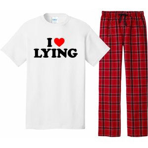 I Love Lying Gift I Heart Lying Funny Gift Pajama Set