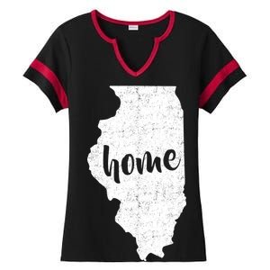 Illinois Home State Ladies Halftime Notch Neck Tee