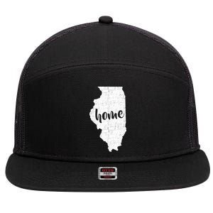 Illinois Home State 7 Panel Mesh Trucker Snapback Hat