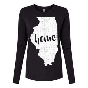 Illinois Home State Womens Cotton Relaxed Long Sleeve T-Shirt