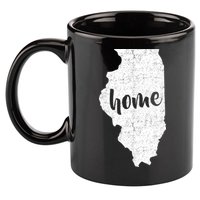 Illinois Home State 11oz C Handle Ceramic Mug