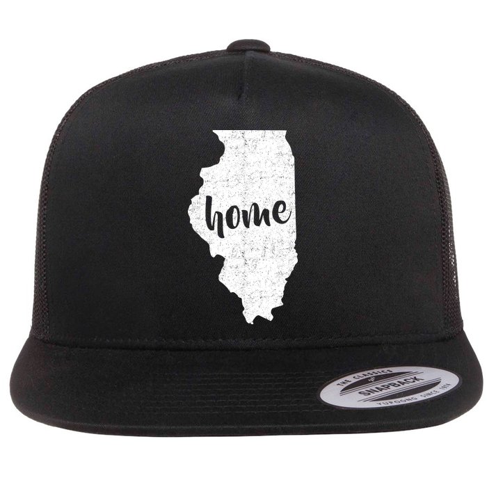 Illinois Home State Flat Bill Trucker Hat