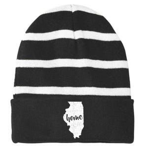 Illinois Home State Striped Beanie with Solid Band