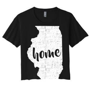 Illinois Home State Women's Crop Top Tee