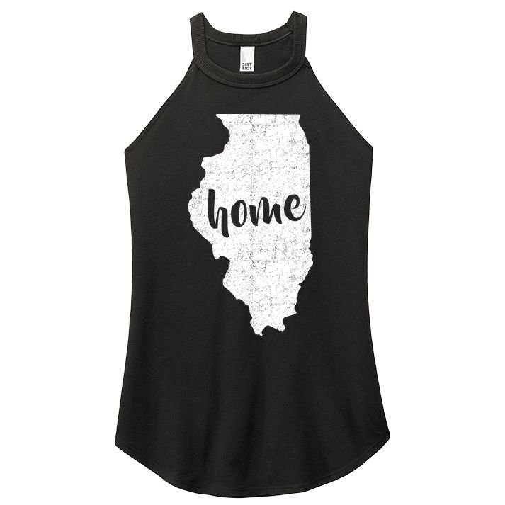 Illinois Home State Women's Perfect Tri Rocker Tank