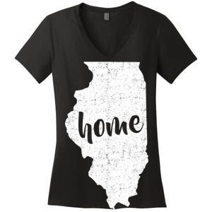 Illinois Home State Women's V-Neck T-Shirt