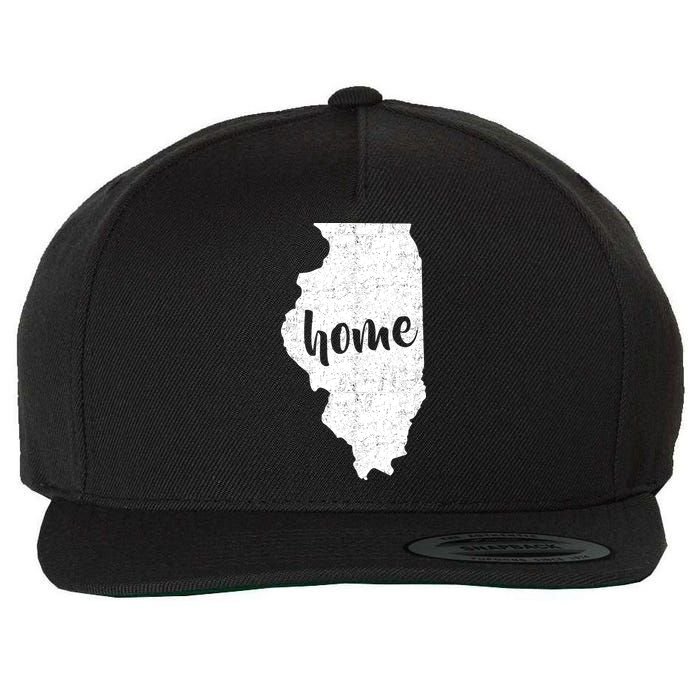 Illinois Home State Wool Snapback Cap