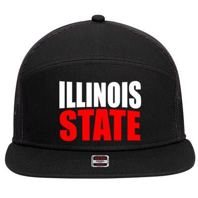 Illinois State 7 Panel Mesh Trucker Snapback Hat