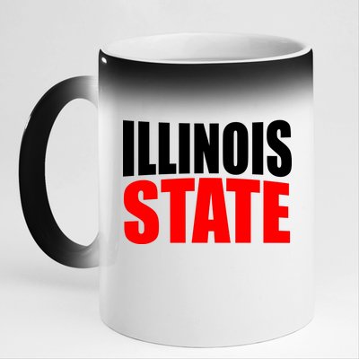 Illinois State 11oz Black Color Changing Mug