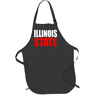 Illinois State Full-Length Apron With Pockets