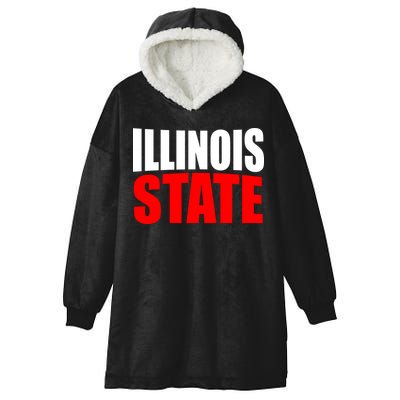 Illinois State Hooded Wearable Blanket