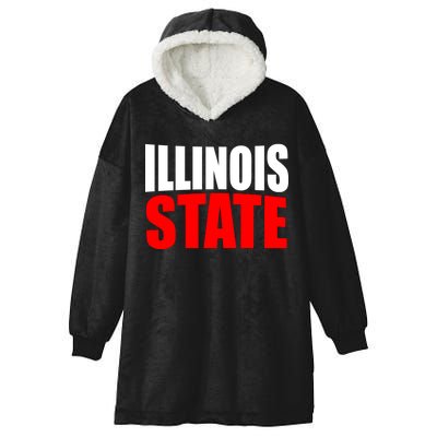 Illinois State Hooded Wearable Blanket