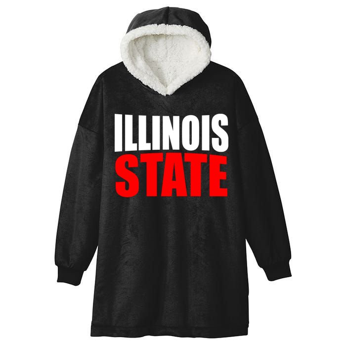 Illinois State Hooded Wearable Blanket