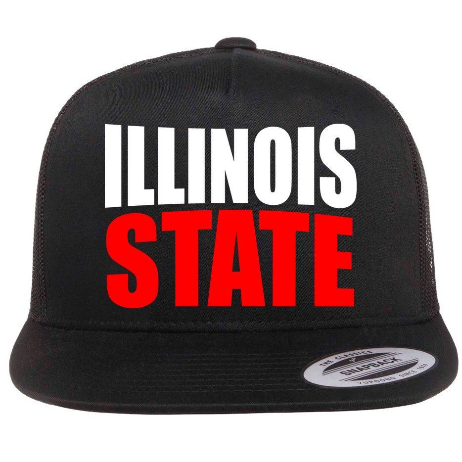 Illinois State Flat Bill Trucker Hat